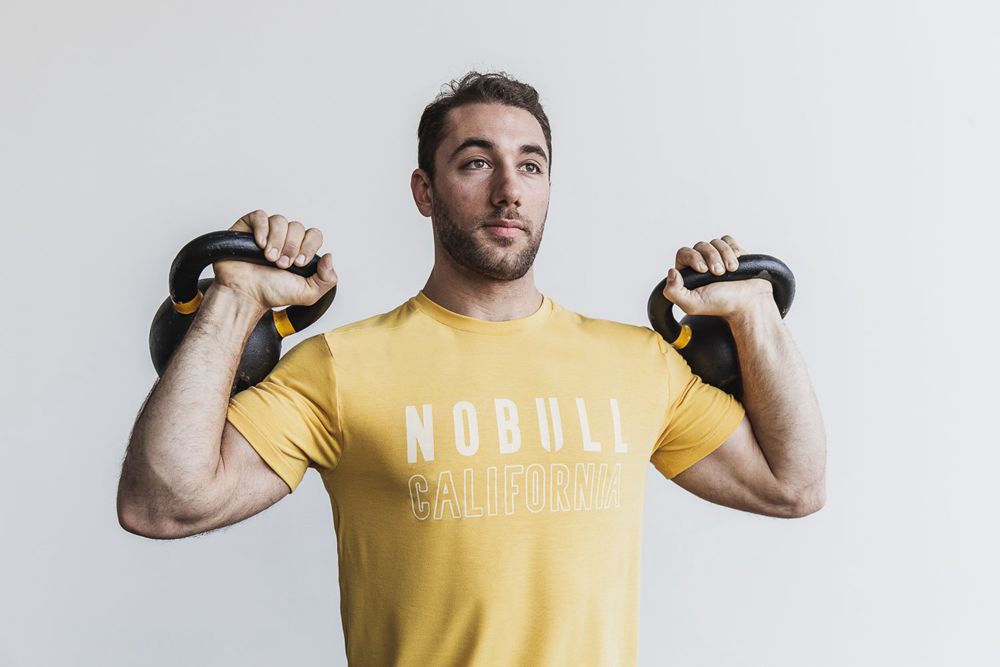 T-Shirts NOBULL Homme Jaune - NOBULL (California),France (9750-UKRNV)